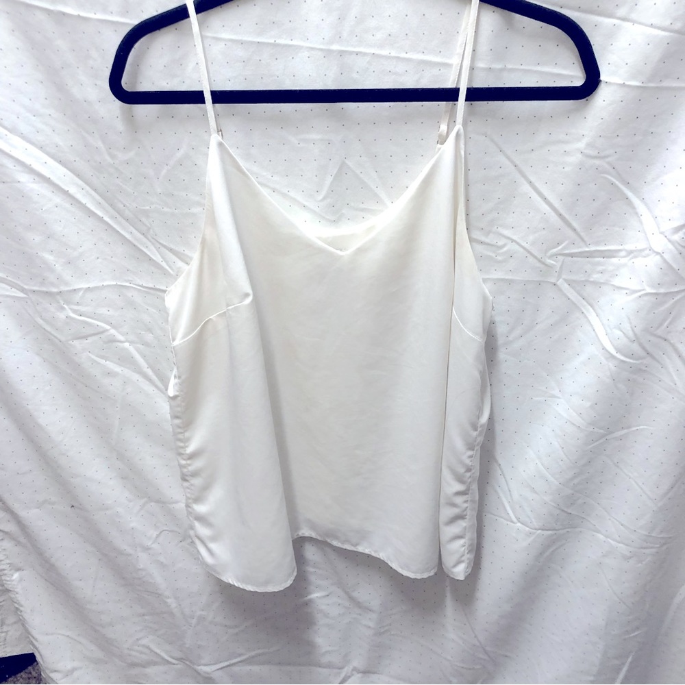 Adjustable Strap White Tank Top
